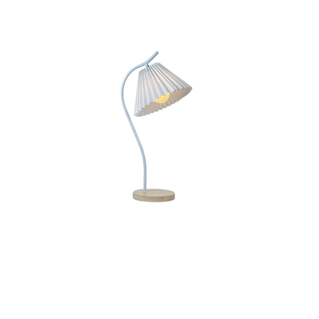 ArcGlow Twist – Adjustable Curved Desk Lamp with Wooden Base, Black or White