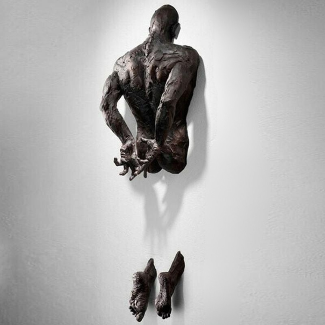 ShadowPulse Sculpture – Modern Wall-Mounted Art Piece