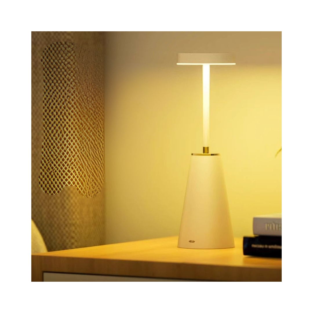 ArcGlow Twist – Adjustable Curved Desk Lamp with Wooden Base, Black or White