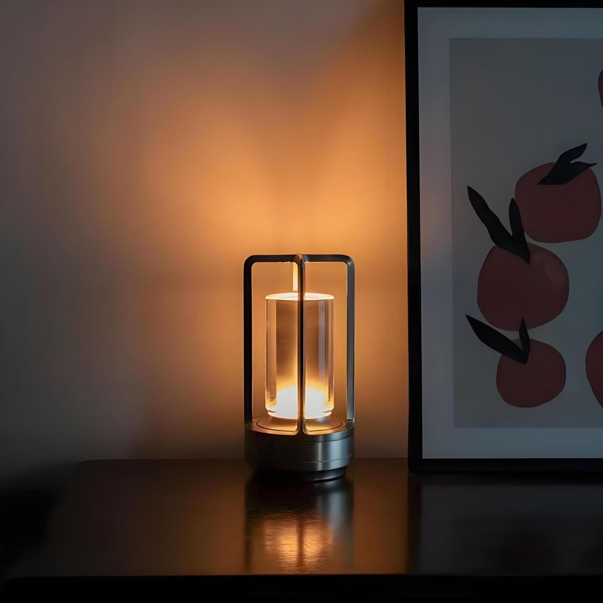 LumiGlow Portable LED Lamp – Rechargeable, Gold, Silver & Black