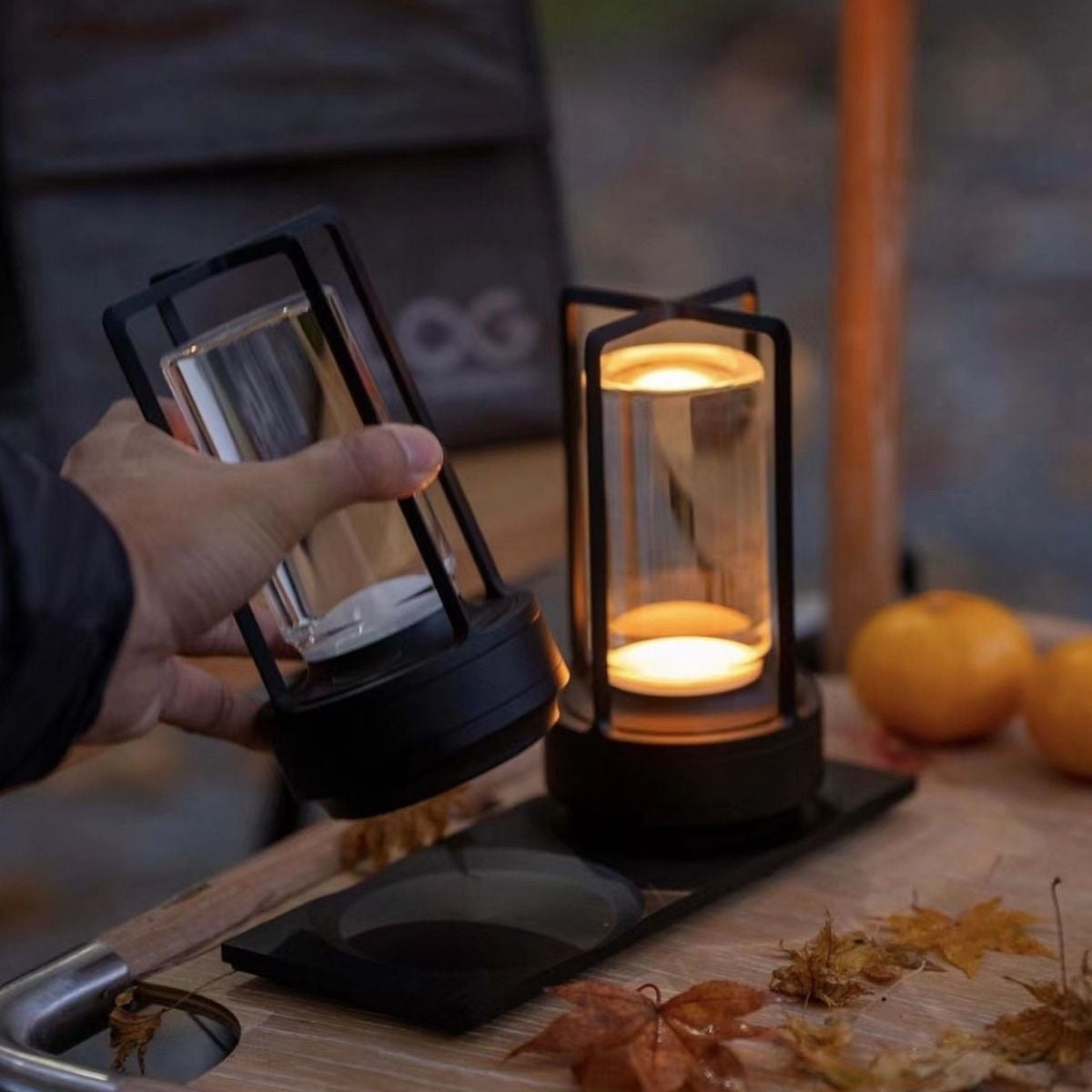 LumiGlow Portable LED Lamp – Rechargeable, Gold, Silver & Black