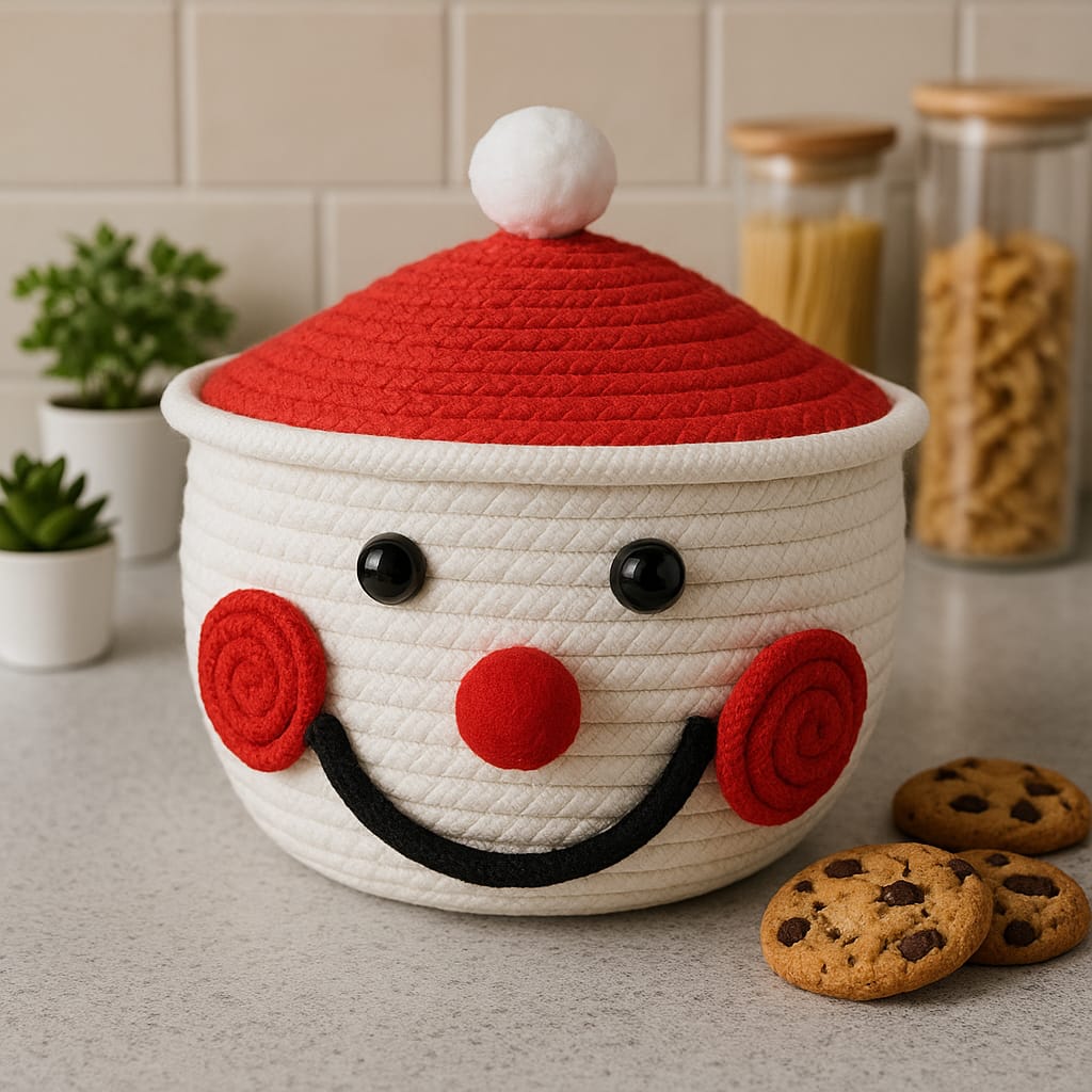 Smiley Buddy Storage Basket, Cartoon Face Organizer, Multiple Color Options