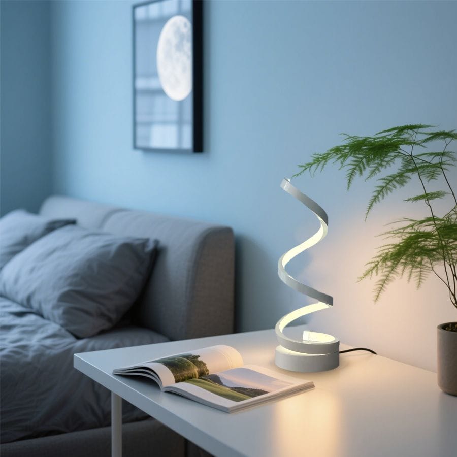 TwistGlow Luxe – Modern Spiral LED Lamp for Home & Office