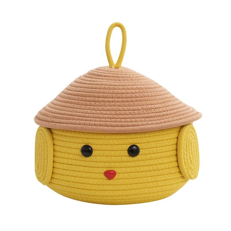 Smiley Buddy Storage Basket, Cartoon Face Organizer, Multiple Color Options