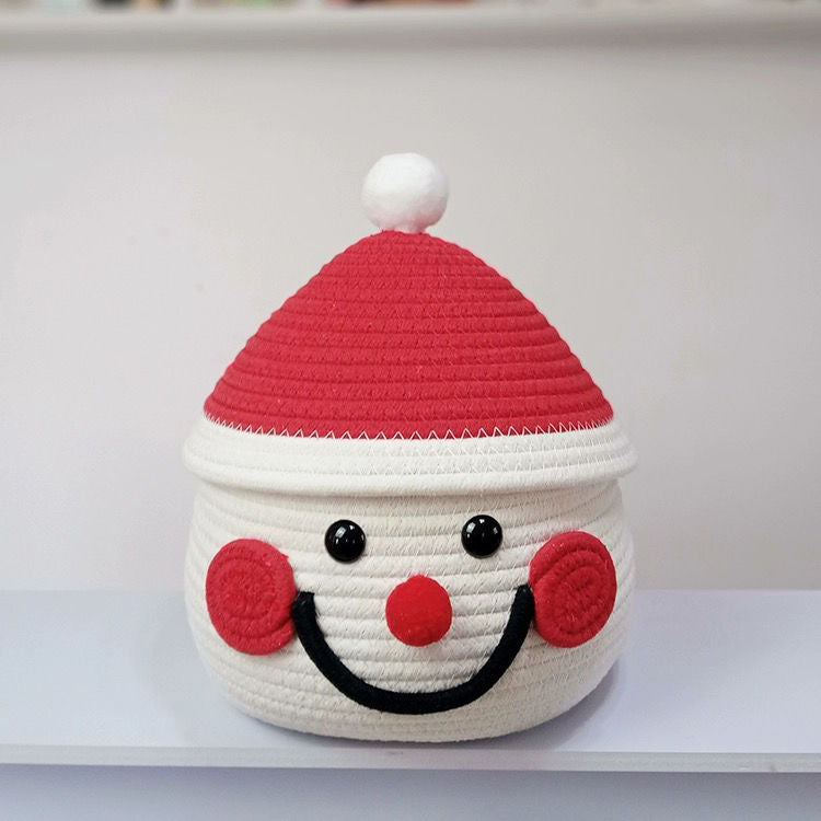 Smiley Buddy Storage Basket, Cartoon Face Organizer, Multiple Color Options