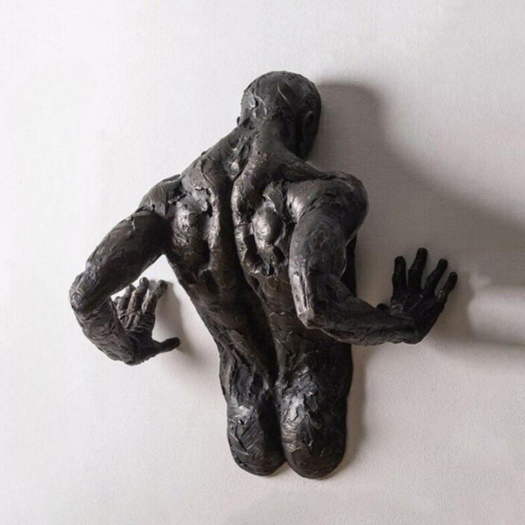 ShadowPulse Sculpture – Modern Wall-Mounted Art Piece