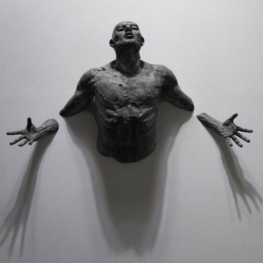 ShadowPulse Sculpture – Modern Wall-Mounted Art Piece