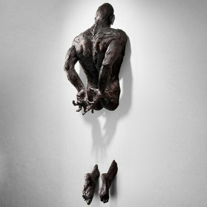 ShadowPulse Sculpture – Modern Wall-Mounted Art Piece