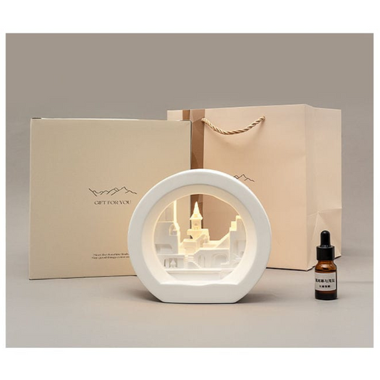 VibeGlow Oasis – 3D Village Light Sculpture Decor