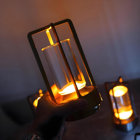 LumiGlow Portable LED Lamp – Rechargeable, Gold, Silver & Black