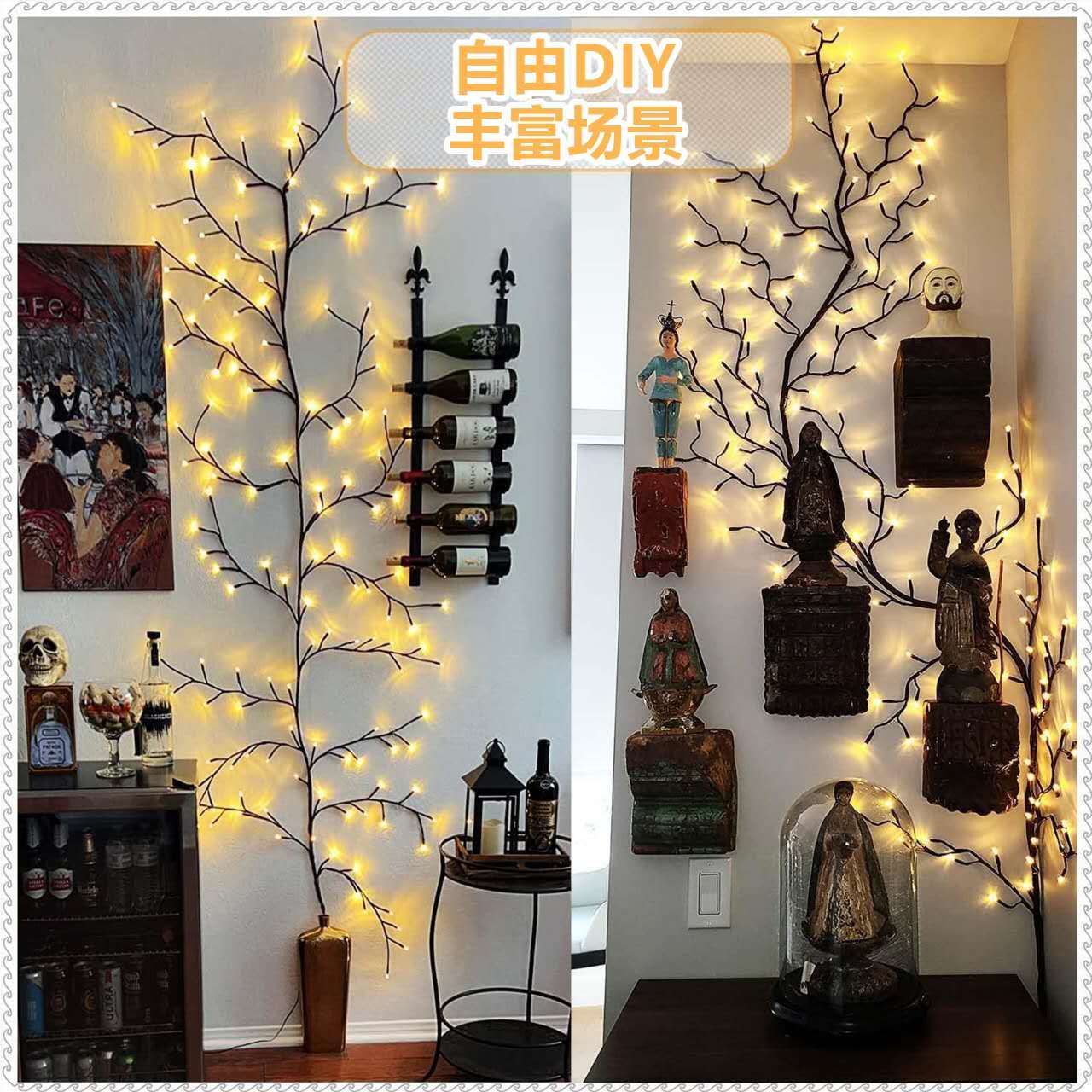 FloraFunk Glow – LED Blossom Wall Decor with Butterfly