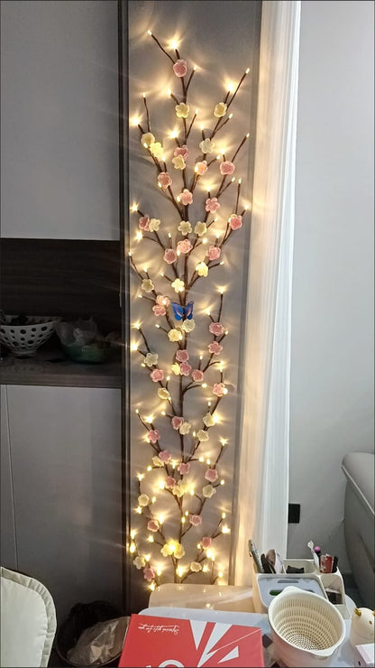 FloraFunk Glow – LED Blossom Wall Decor with Butterfly