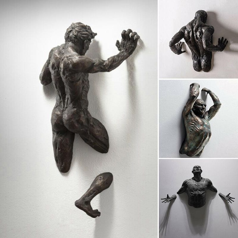 ShadowPulse Sculpture – Modern Wall-Mounted Art Piece
