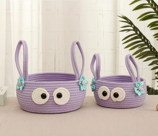 Purple Monster Eyes Toy Basket – Fun Kids’ Storage Organizer