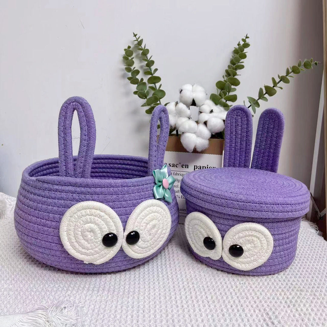 Purple Monster Eyes Toy Basket – Fun Kids’ Storage Organizer