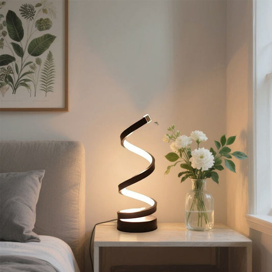 TwistGlow Luxe – Modern Spiral LED Lamp for Home & Office