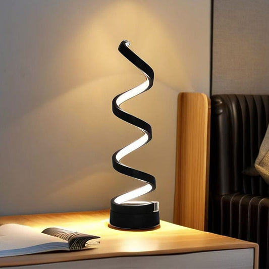 TwistGlow Luxe – Modern Spiral LED Lamp for Home & Office