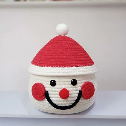 Smiley Buddy Storage Basket, Cartoon Face Organizer, Multiple Color Options