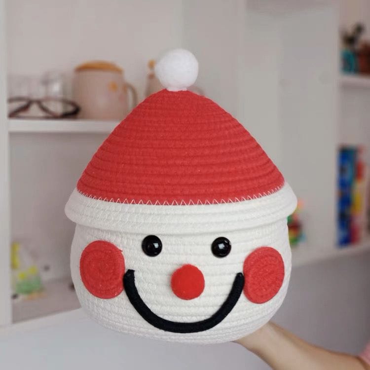 Smiley Buddy Storage Basket, Cartoon Face Organizer, Multiple Color Options
